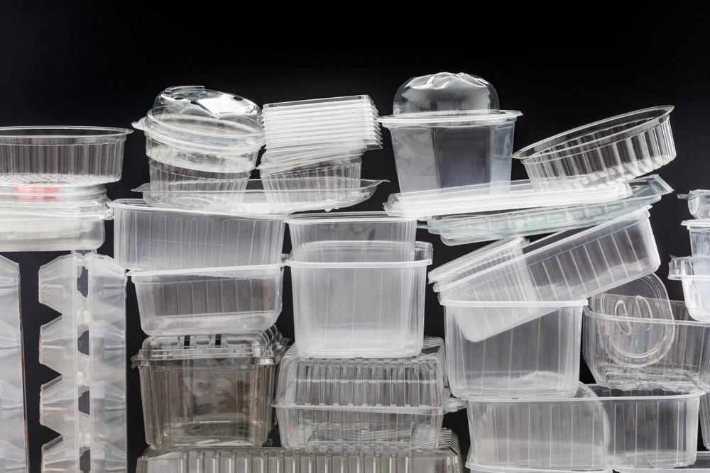 Non biodegradable plastic food containers
